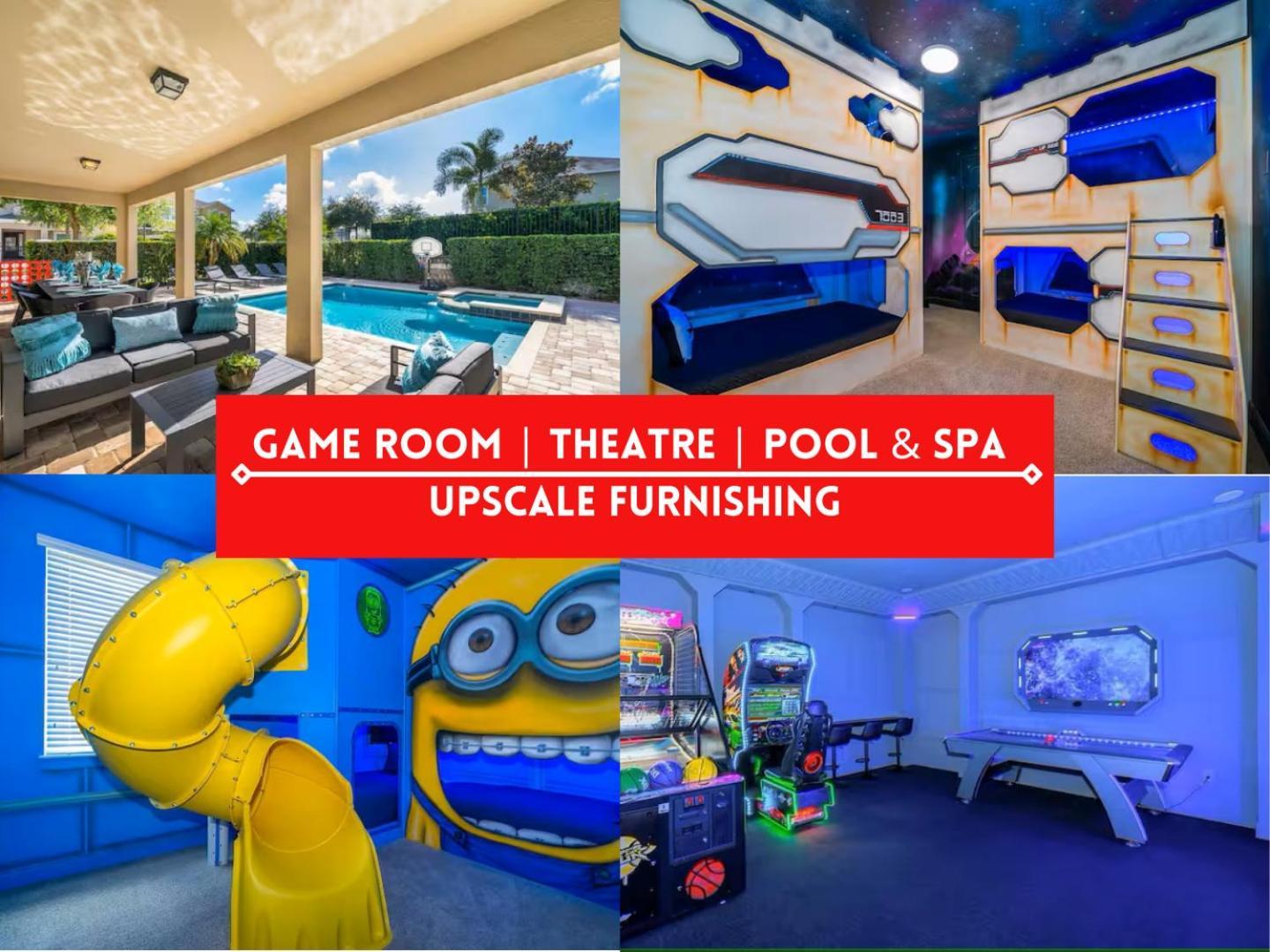 Epic Family Fun! Games & Theme Room, Pool - Encore Resort, Near Disney Orlando Exteriör bild